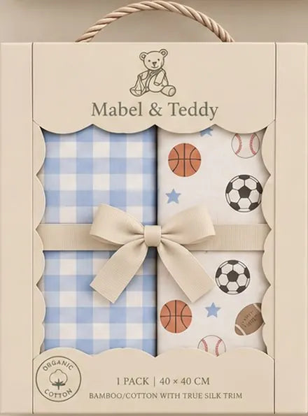 Little Sports Club muslin comforter gift box