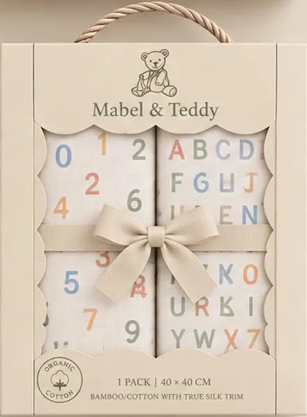 ABC & 123 muslin comforter gift box